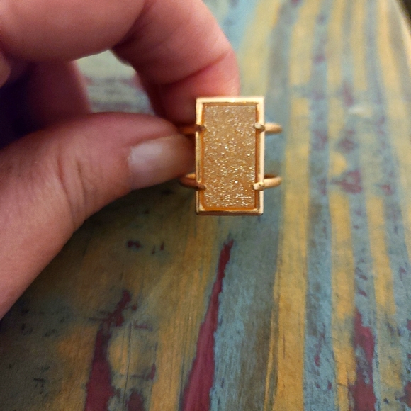 Kendra Scott Lennox ring - rose gold drusy - size 8 - Picture 3 of 4